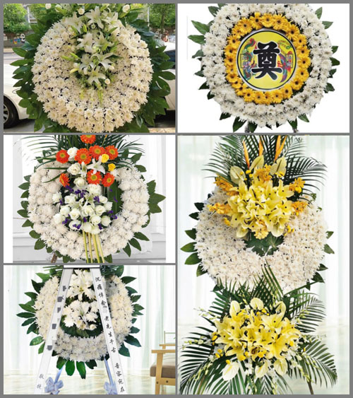 河北沧州肃宁县师素乡花圈速递